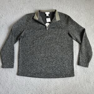 NWT Aspen 1/4 Zip Sweater Mens Size XL Black White Green Casual Wear Preppy